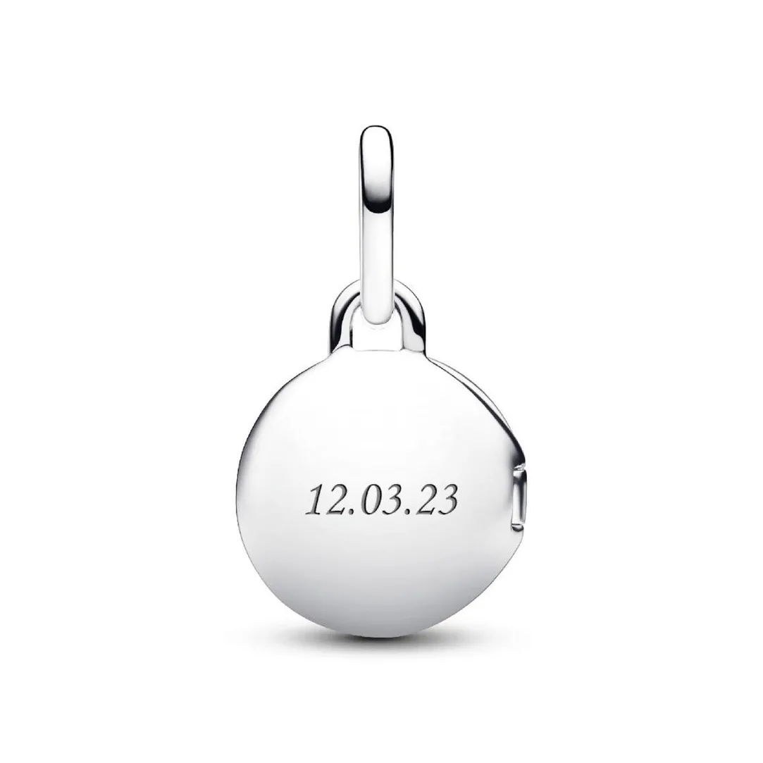 Pandora Charm Pendant Médaillon Amour Ouvrable et Gravable Argent | Femme Charms
