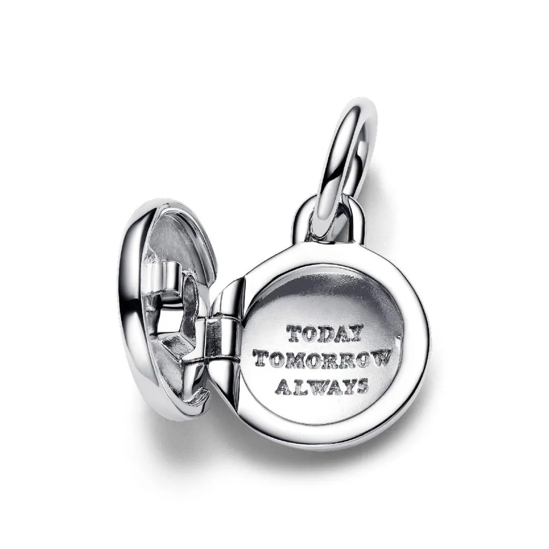 Pandora Charm Pendant Médaillon Amour Ouvrable et Gravable Argent | Femme Charms