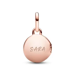 Pandora Charm Pendant Médaillon Amour Ouvrable et Gravable Rose | Femme Charms
