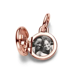 Pandora Charm Pendant Médaillon Amour Ouvrable et Gravable Rose | Femme Charms