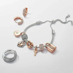 Pandora Charm Pendant Médaillon Amour Ouvrable et Gravable Rose | Femme Charms