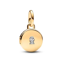 Pandora Charm Pendant Médaillon Amour Ouvrable et Gravable Doré | Femme Charms
