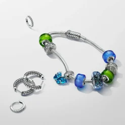 Pandora Charm Pendant Mini Murano Bleu | Femme Charms