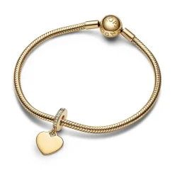 Pandora Charm Pendant - Médaillon Cœur Gravable | Femme Charms