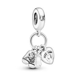 Pandora Charm Pendant Moments Biberon et Chaussures Bébé | Femme Charms