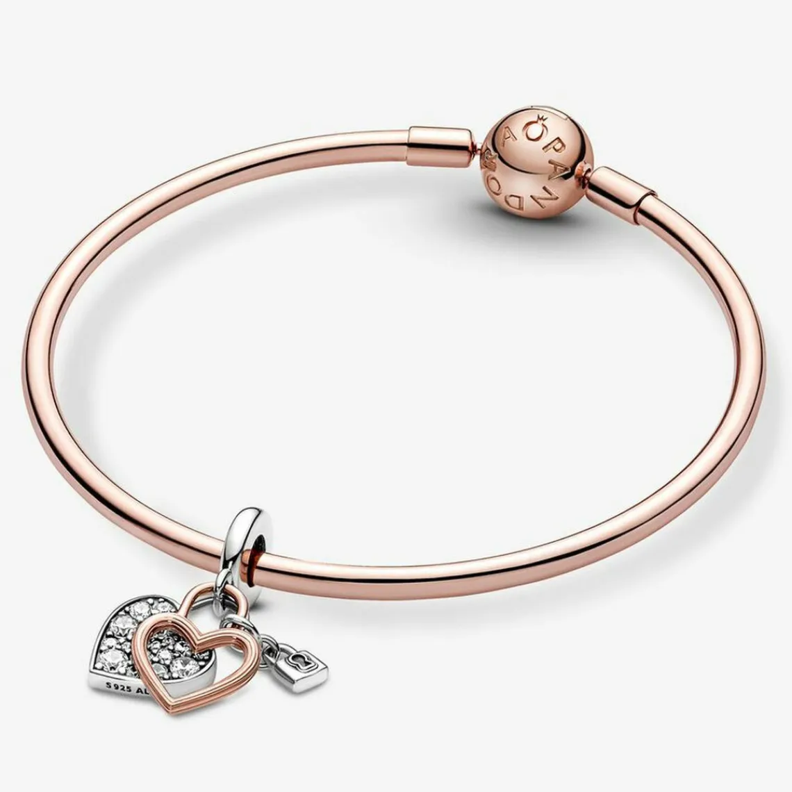 Pandora Charm pendant moments Coeur & mini cadenas | Femme Charms