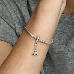 Pandora Charm Pendant Moments Tour Eiffel Paris et Cœur | Femme Charms