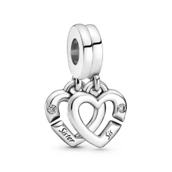 Pandora Charm Pendant Séparable Cœurs de Sœurs Moments | Femme Charms