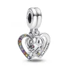 Pandora Charm Pendant Séparable Cœurs et Pièces de Puzzle de l’Amitié | Femme Charms