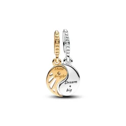 Pandora Charm Pendant Séparable Soleil et Lune Bimatière | Femme Charms