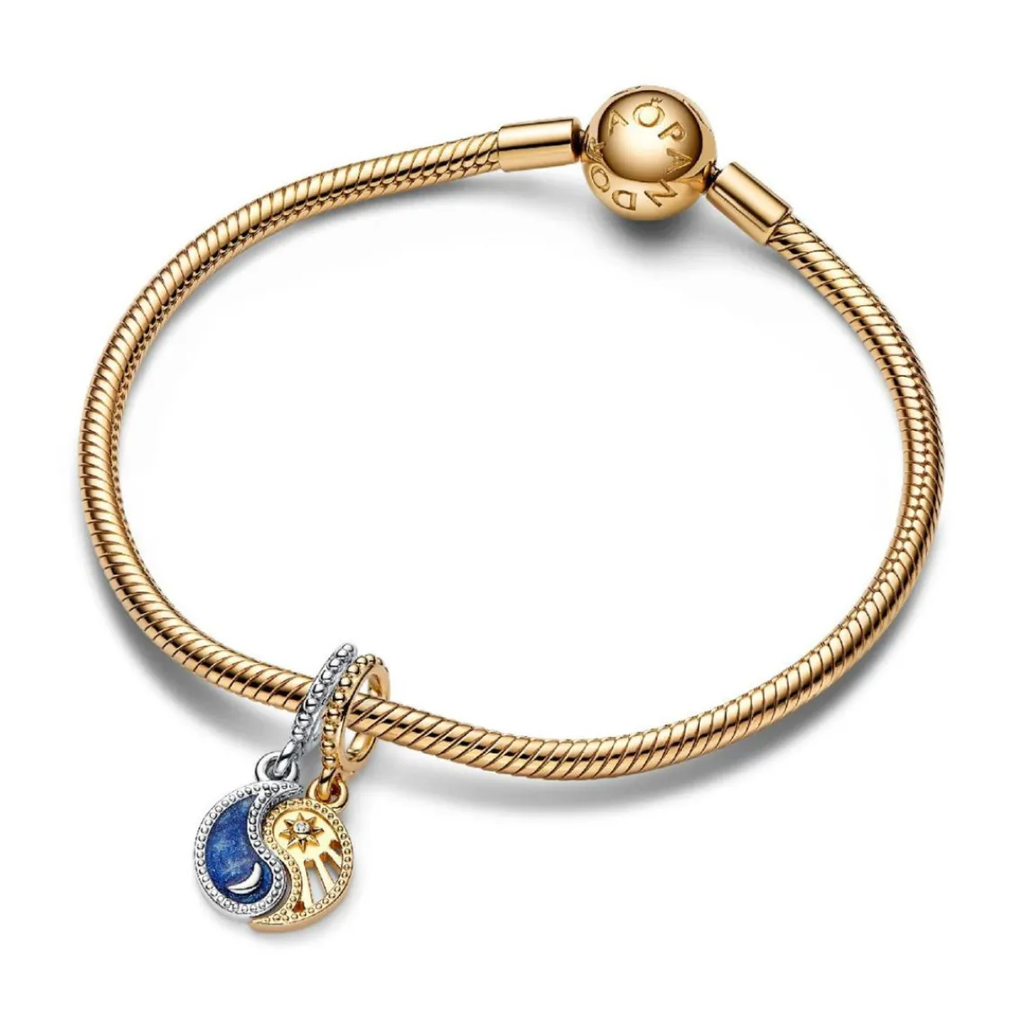 Pandora Charm Pendant Séparable Soleil et Lune Bimatière | Femme Charms