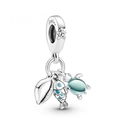 Pandora Charm Pendant Triple Poisson, Tortue de Mer et Conque - | Femme Charms