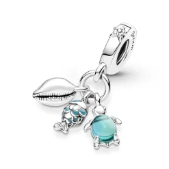 Pandora Charm Pendant Triple Poisson, Tortue de Mer et Conque - | Femme Charms