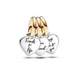 Pandora Charm Pendant Triple Séparable Amitié Bimatière | Femme Charms