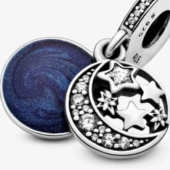 Pandora Charm pendentif Moments lune et ciel bleu | Femme Charms