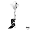 So Charm Bijoux Charm perle botte noir orné de cristaux Swarovski par SC Crystal Paris® BEA0044+CH0228-argent | Femme Charms
