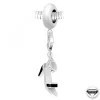 So Charm Bijoux Charm perle chaussure orné de cristaux Swarovski par SC Crystal Paris® BEA0044+CH0719-argent | Femme Charms