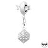 So Charm Bijoux Charm perle Dé orné de cristaux Swarovski par SC Crystal Paris® BEA0044+CH0002-argent | Femme Charms