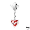 So Charm Bijoux Charm perle love dans c?ur orné de cristaux Swarovski par SC Crystal Paris® BEA0044+CH0384-argent | Femme Charms
