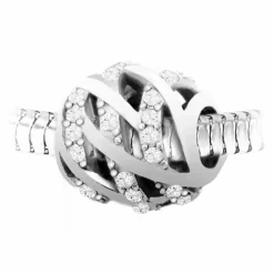 So Charm Bijoux Charm perle ornéé de cristaux de Bohème par SC Crystal | Femme Charms