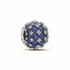 Pandora Charm Rond Pavé Scintillant Bleu | Femme Charms