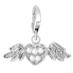 So Charm Bijoux Charms Et Perles So Charm - CH0166-ARGENT - Charm Coeur Ailé | Femme Charms