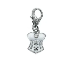 So Charm Bijoux Charms Et Perles So Charm - CH0989-ARGENT - Charm Corset Blanc | Femme Charms