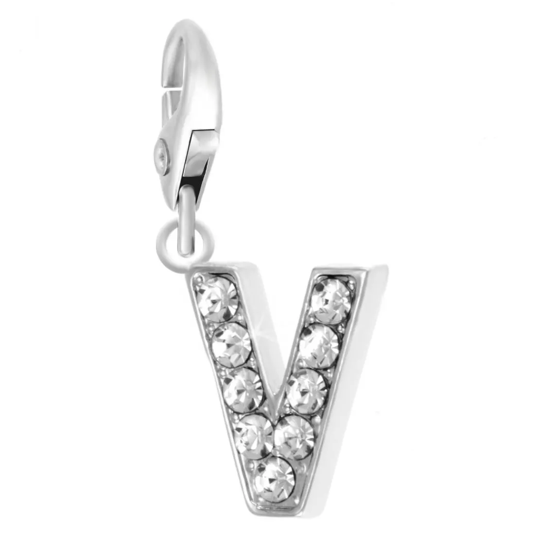 So Charm Bijoux Charms Et Perles So Charm - CH0035-ARGENT - Charm Lettre V | Femme Charms