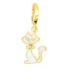 So Charm Bijoux Charms Et Perles So Charm - CH0151-DORE - Charm Chat Blanc | Femme Charms
