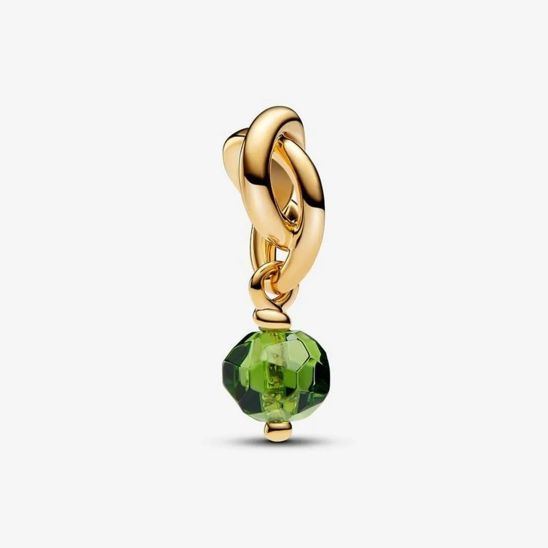 Pandora Charms Pendant Doré avec cristal vert printemps | Femme Charms
