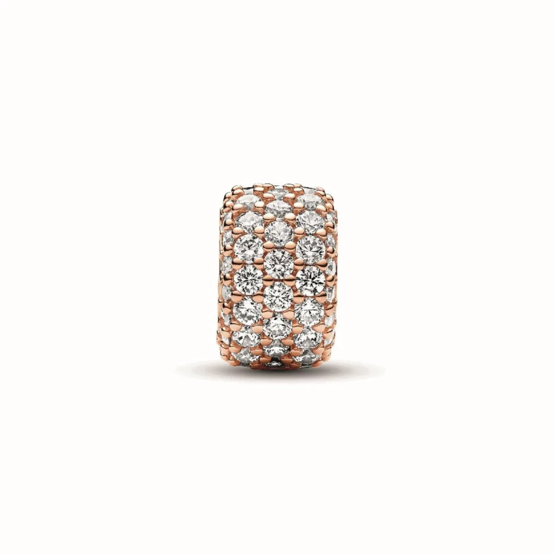 Pandora Charm Triple Rang Pavé Scintillant - Moments Doré Rose | Femme Charms