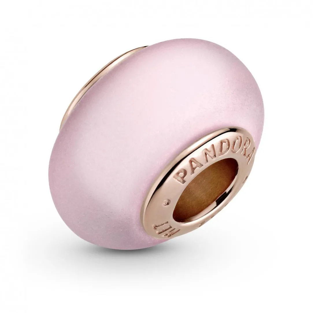 Pandora Charm Verre de Murano Rose Mat Colours | Femme Charms