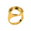 Les Georgettes Chevalière 703173919000 - Chevalière Acier Or Largeur 16 mm | Homme Chevalière