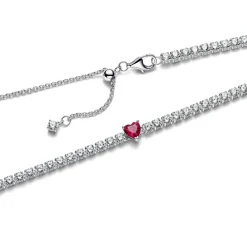 Pandora Choker avec Pendentif Halo Cœur | Femme Collier Et Pendentif