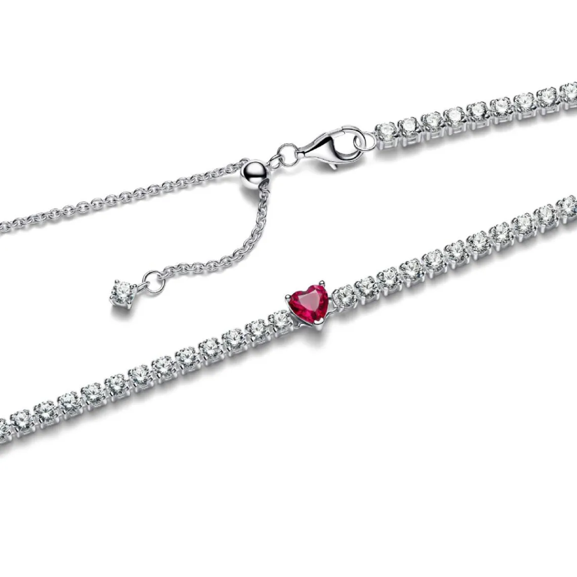 Pandora Choker avec Pendentif Halo Cœur | Femme Collier Et Pendentif