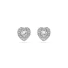 Swarovski Bijoux Clous d'oreilles Ariana Grande x Swarovski, Tailles variées, Cœur, Blanches, Métal rhodié | Femme Boucles D'Oreilles