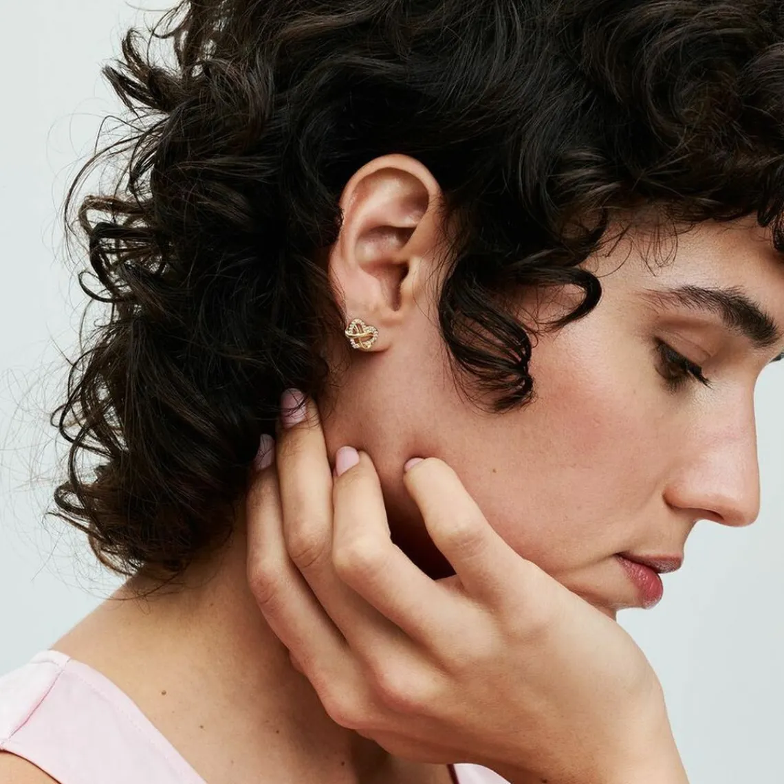 Pandora Clous d’Oreilles Cœur de l’Infini Scintillant | Femme Boucles D'Oreilles