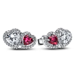 Pandora Clous d'Oreilles Cœurs Halo | Femme Boucles D'Oreilles