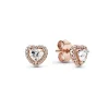 Pandora Clous d'Oreilles Cœurs Surélevés Timeless | Femme Boucles D'Oreilles