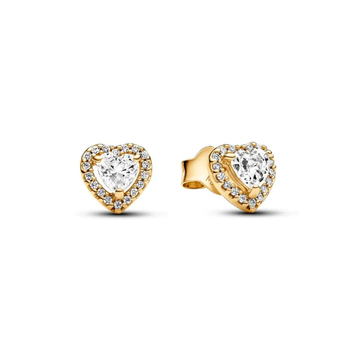 Pandora Clous d’Oreilles Cœur Surélevé Scintillant | Femme Boucles D'Oreilles