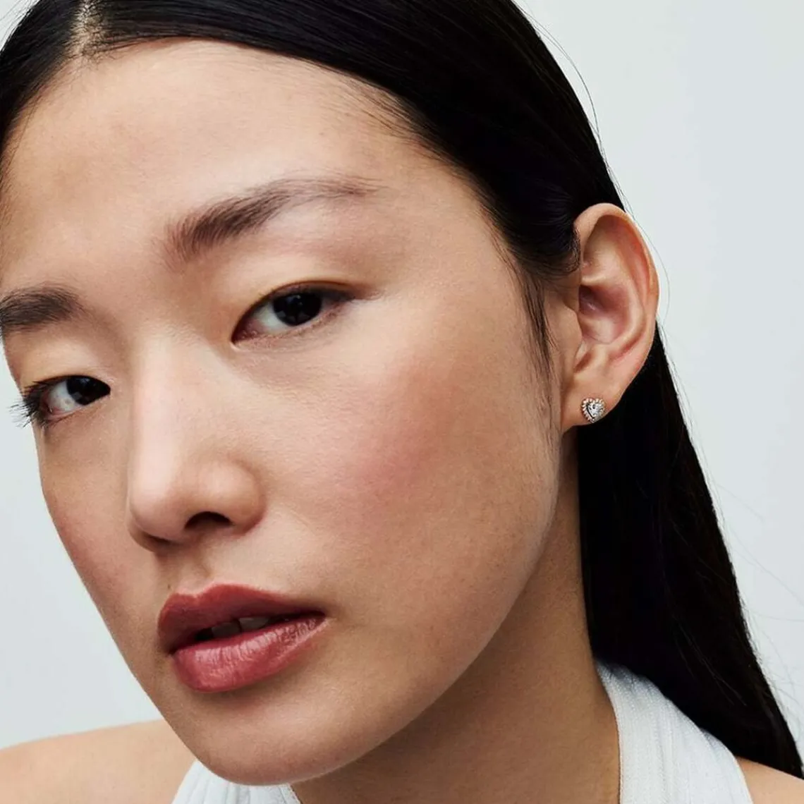 Pandora Clous d’Oreilles Cœur Surélevé Scintillant | Femme Boucles D'Oreilles