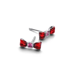 Pandora Clous d’Oreilles Disney Blanche-Neige Nœud Blanc | Femme Boucles D'Oreilles