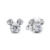 Pandora Clous d’Oreilles Disney Mickey et Minnie Scintillants | Femme Boucles D'Oreilles