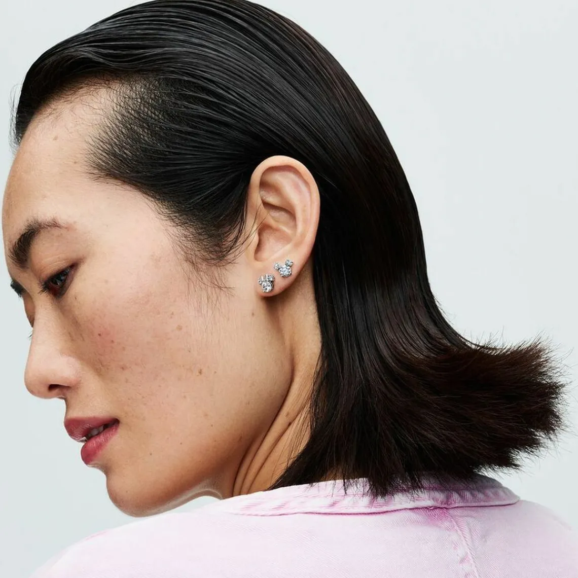 Pandora Clous d’Oreilles Disney Mickey et Minnie Scintillants | Femme Boucles D'Oreilles