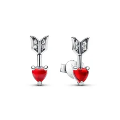 Pandora Clous d’Oreilles Flèche & Cœur en Verre de Murano | Femme Boucles D'Oreilles