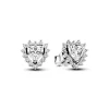Pandora Clous d’Oreilles Halo Cœur Scintillant | Femme Boucles D'Oreilles