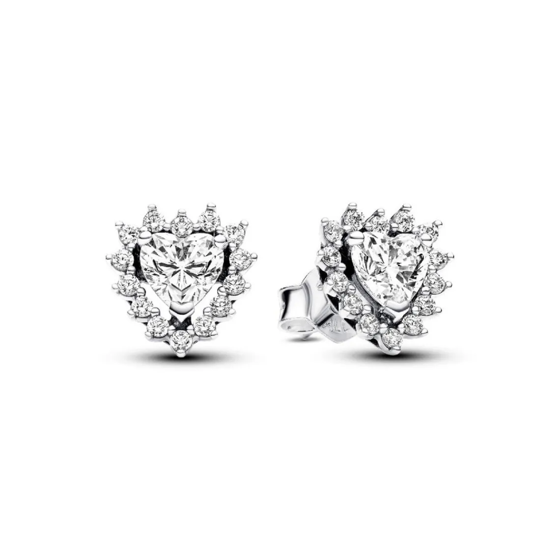 Pandora Clous d’Oreilles Halo Cœur Scintillant | Femme Boucles D'Oreilles