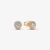 Pandora Clous d’Oreilles Halo Rond Pavé | Femme Boucles D'Oreilles