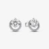 Pandora Clous d’Oreilles Halo Scintillant | Femme Boucles D'Oreilles