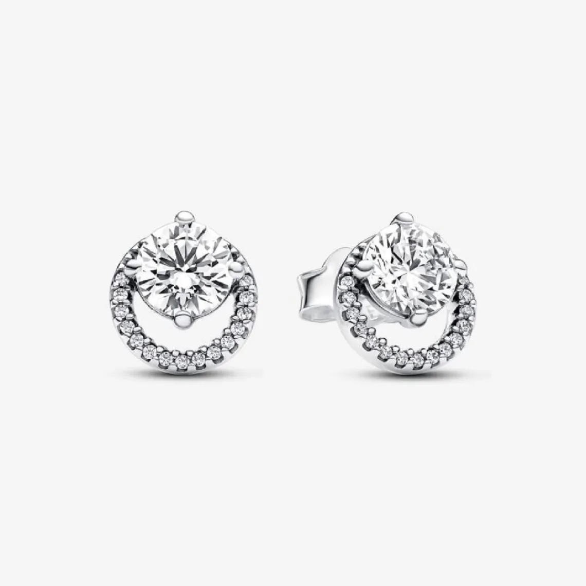Pandora Clous d’Oreilles Halo Scintillant | Femme Boucles D'Oreilles